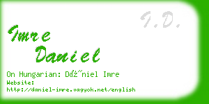 imre daniel business card